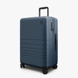 Monos Expandable Check-In Medium Suitcase - Ocean Blue