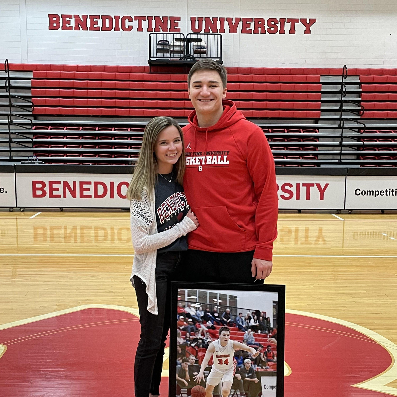 Mason's college senior night at Benedictine!