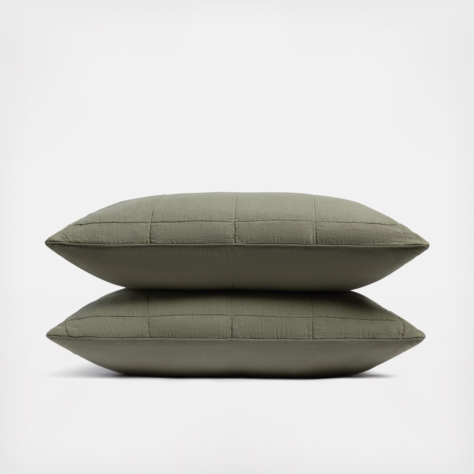 Linen Box Quilted Sham Set - Thumbnail 2