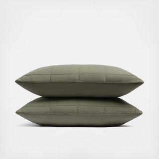 Linen Box Quilted Sham, Set of 2