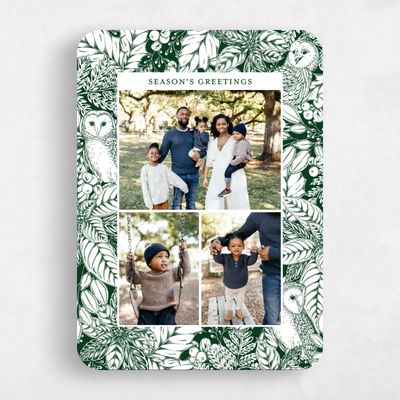 Green Rounded Holiday Card - Higbee