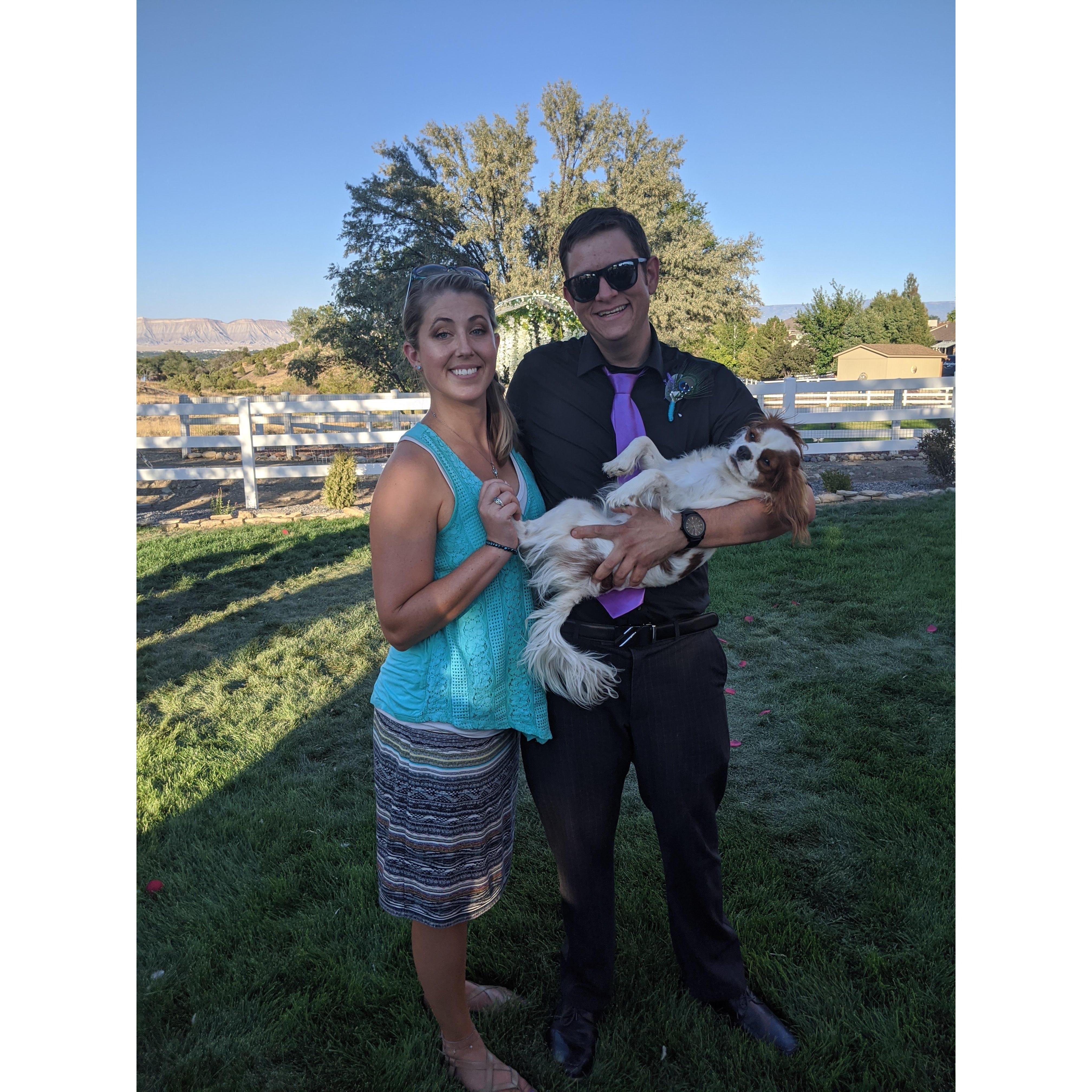 Wiley's two favorite things - Lena and doggies