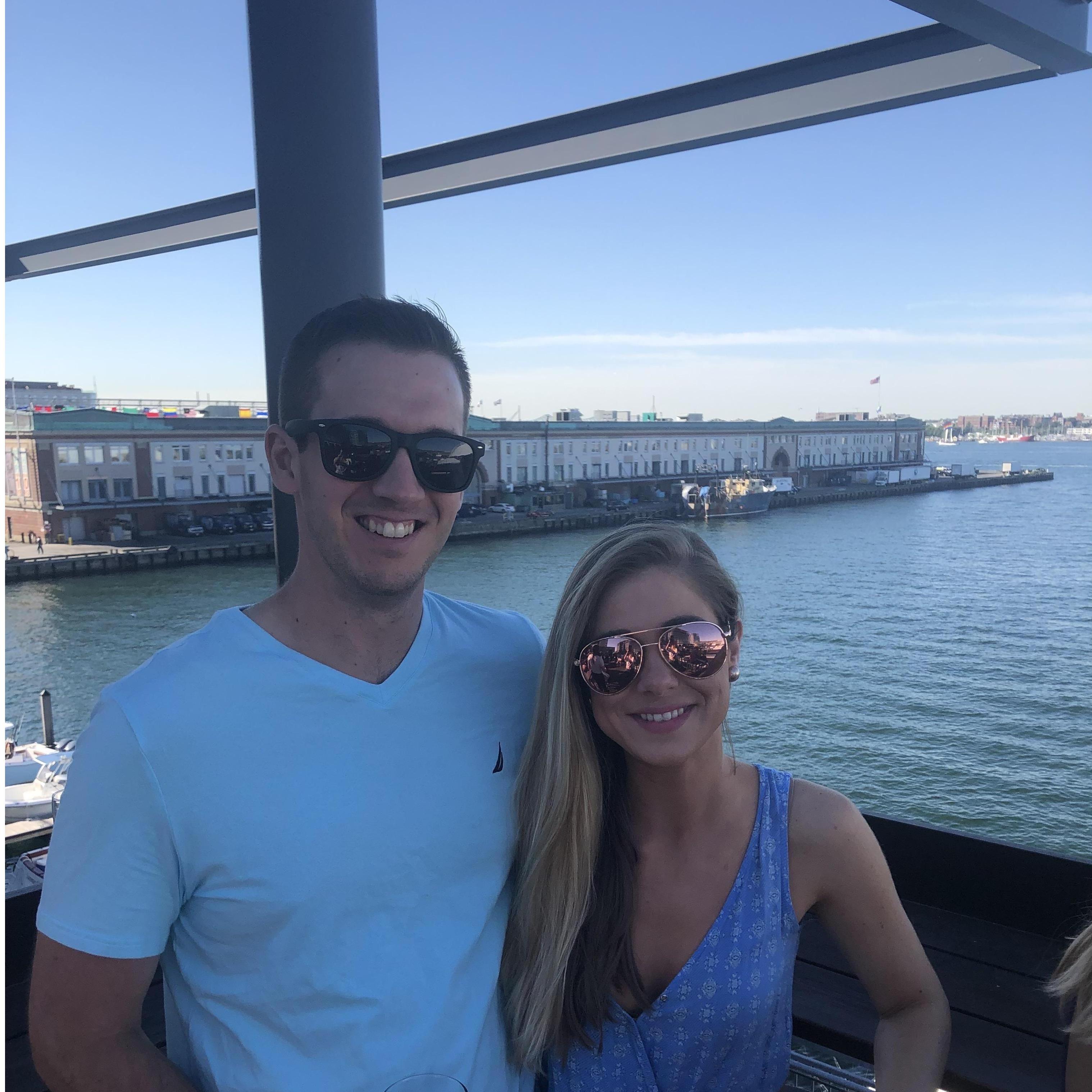 In the seaport celebrating Angelica's birthday!