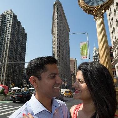 At Rumela's favorite building in NYC  - the Flatiron