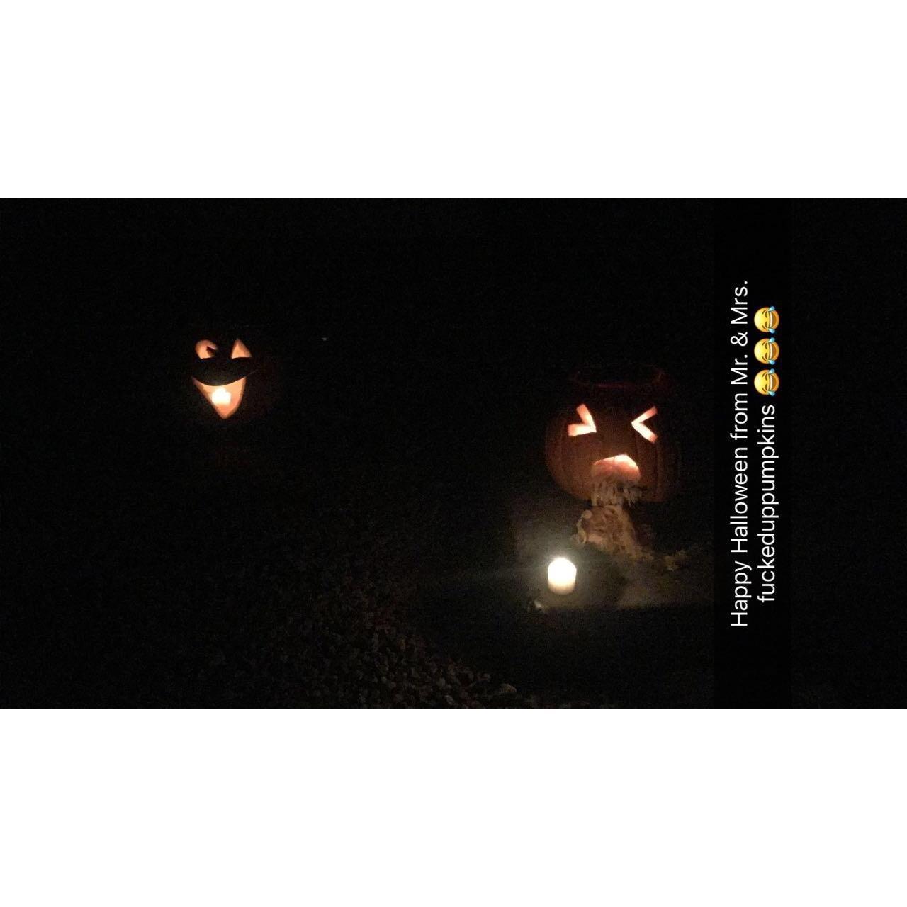 Every year we carve pumpkins for Halloween and this was a year that I felt I KILLED IT (mine is the puking pumpkin)