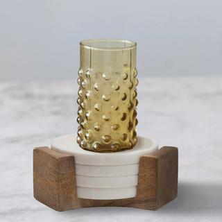 5-Piece Marble Coaster Set