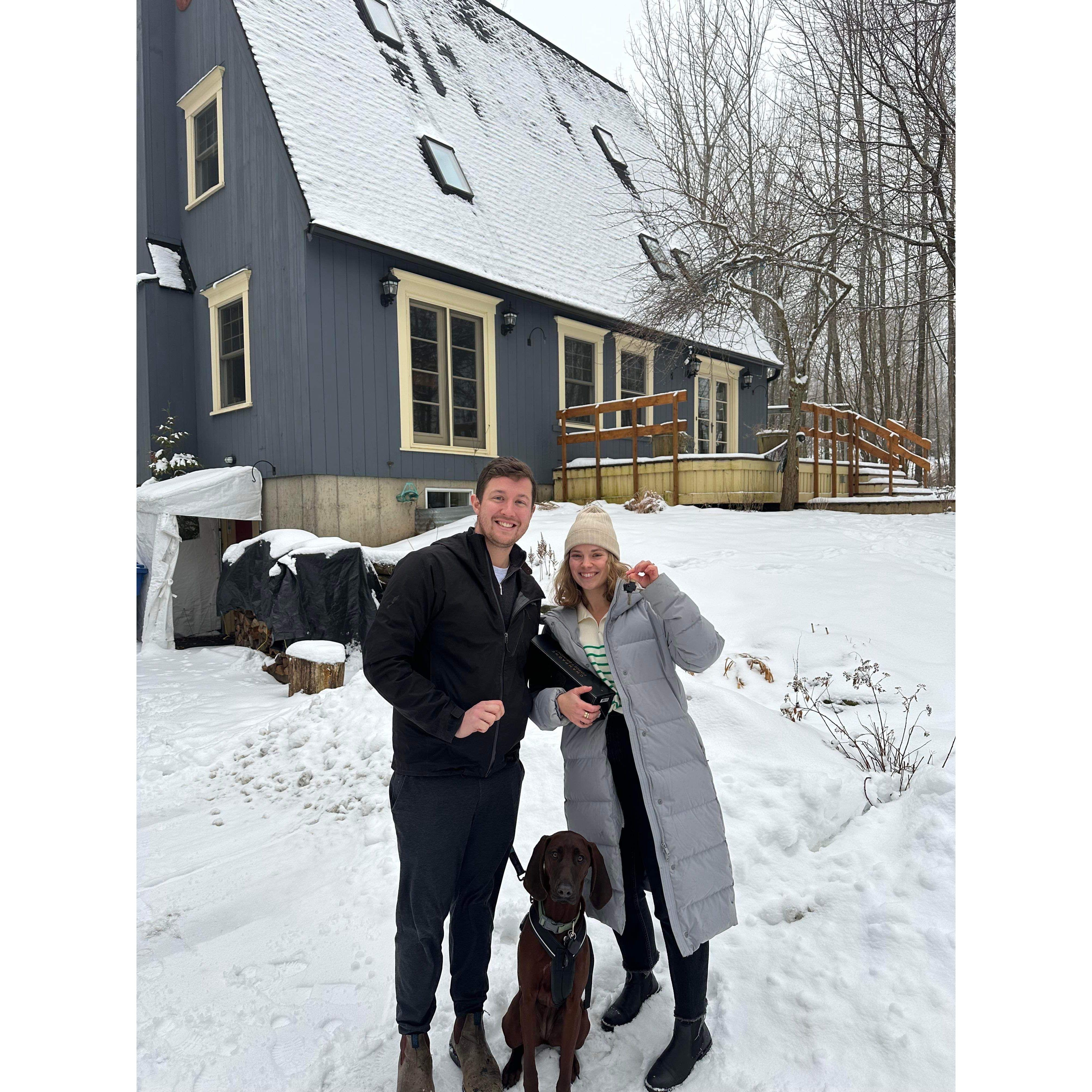 Getting the keys to our first house!