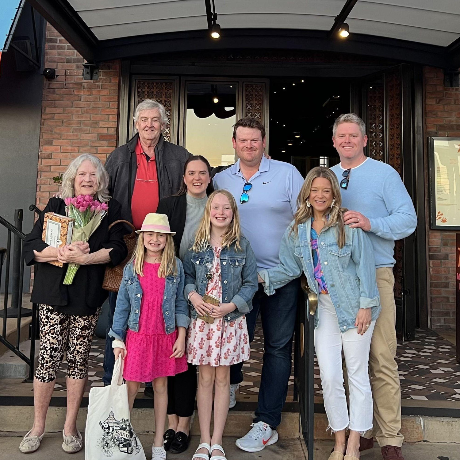 We grabbed a group picture right after Elizabeth met Drew's family!