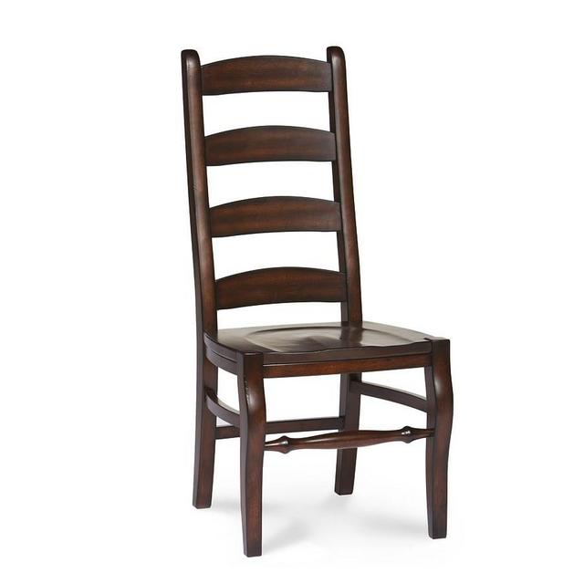 Wynn Ladderback Dining Side Chair, Rustic Mahogany