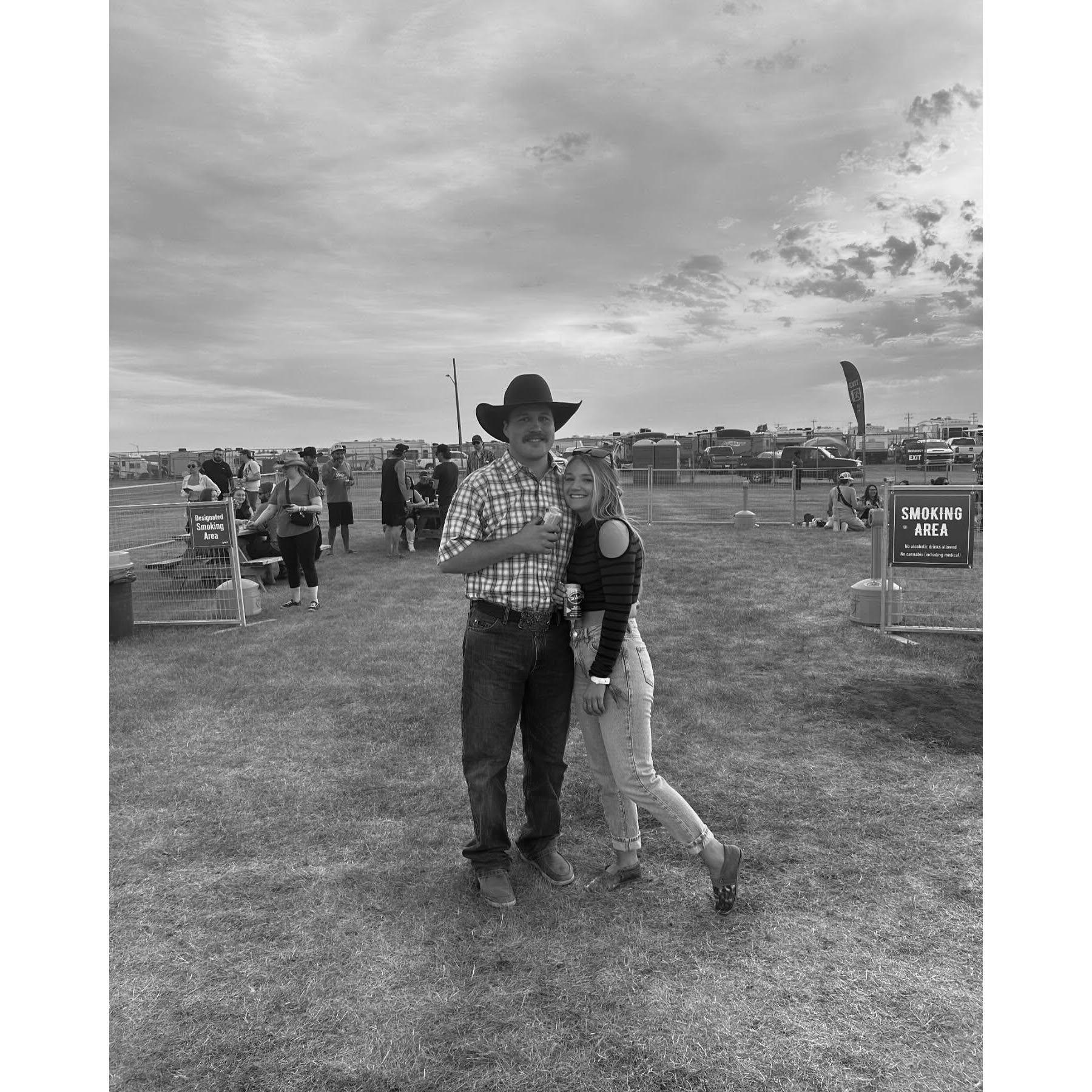 Our "first date" at Big Valley Jamboree at Camrose, Canada.