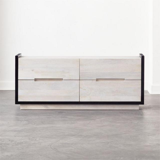 Beaufort Bleached Wood Low Dresser