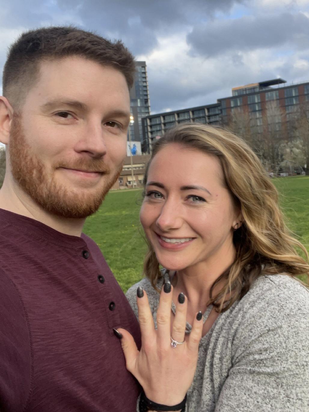 The moment right after he proposed!