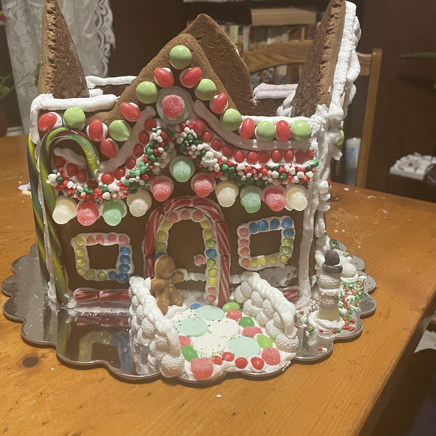 Making a gingerbread house
