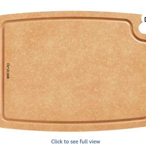BESTCOOK Wood Fibre Chopping Board with Juice Groove, Dishwasher Safe Compostite Cutting Board with Non-Slip Feet, High Density, BPA-Free, Knife Friendly, Non-Toxic, Durable for Kitchen Meat Fruit