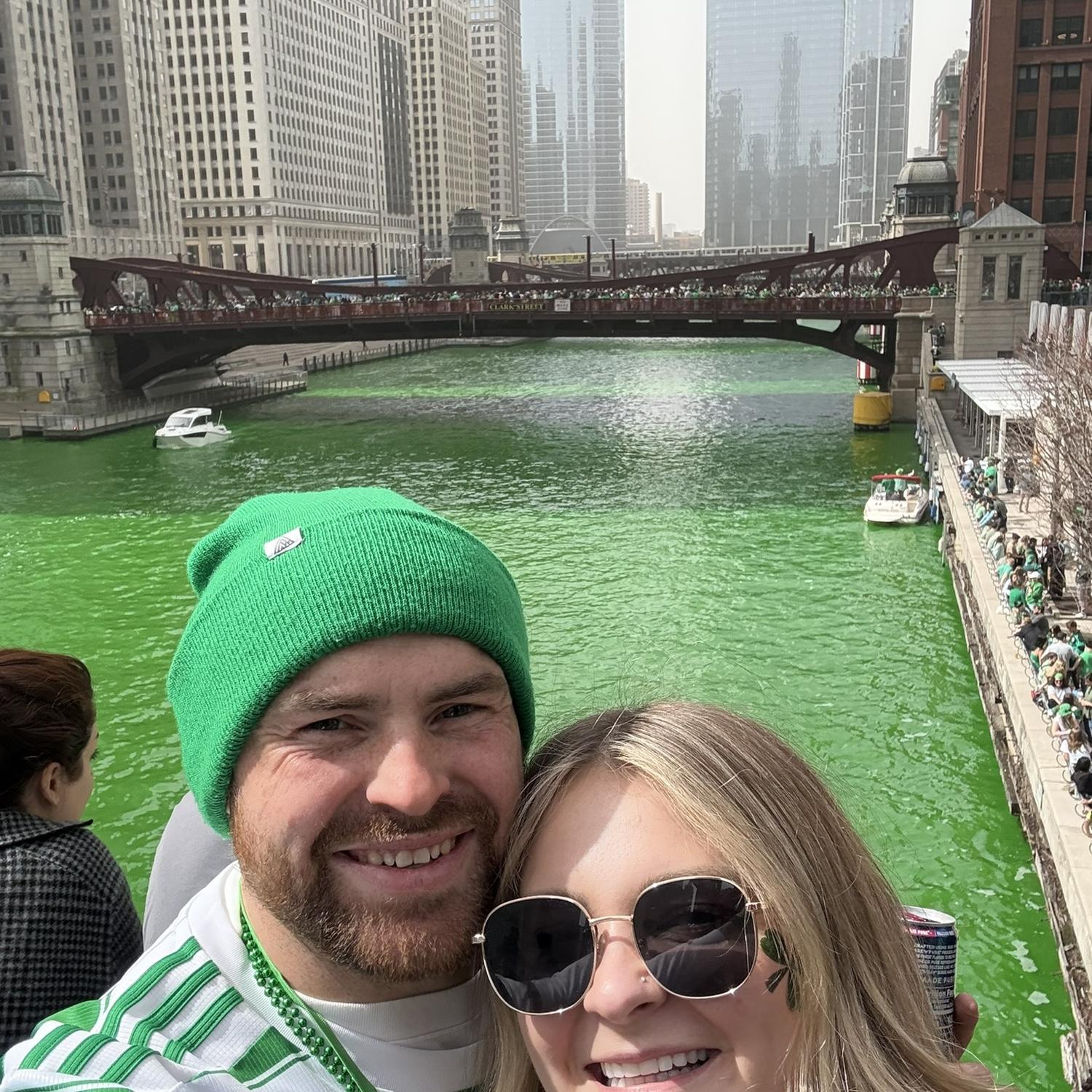 First time experiencing St. Patty's Day in Chicago. Liver still hurts.