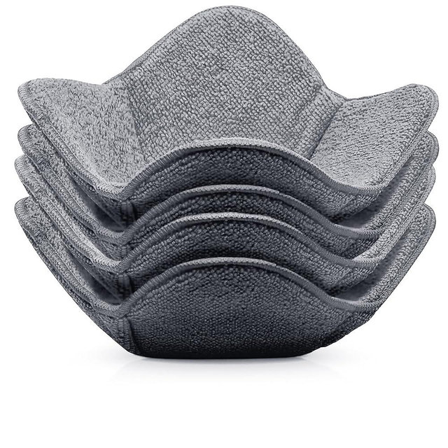 Microwave Bowl Cozy Warmers Food Microfiber Heat Resistant Food Warmer Set Microwave Safe Hot and Cold Bowls Holder Without Burning Your Hands Set of 4 Microwave Bowl Holders (Grey)