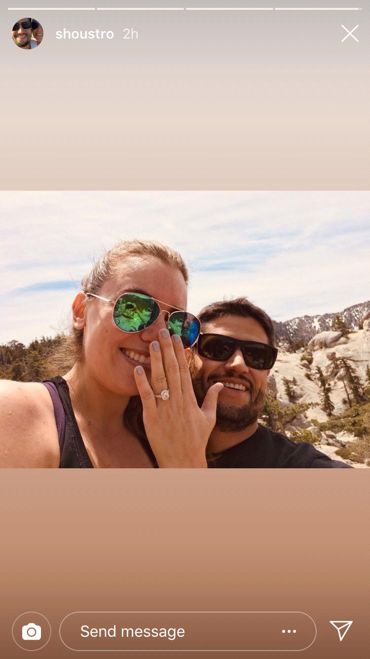At the top of Tahquitz Peak in Idyllwild where Steve proposed!