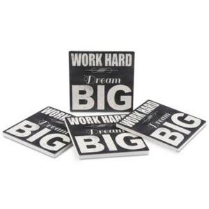 Thirstystone Work Hard Dream Big 4-Pc. Coaster Set