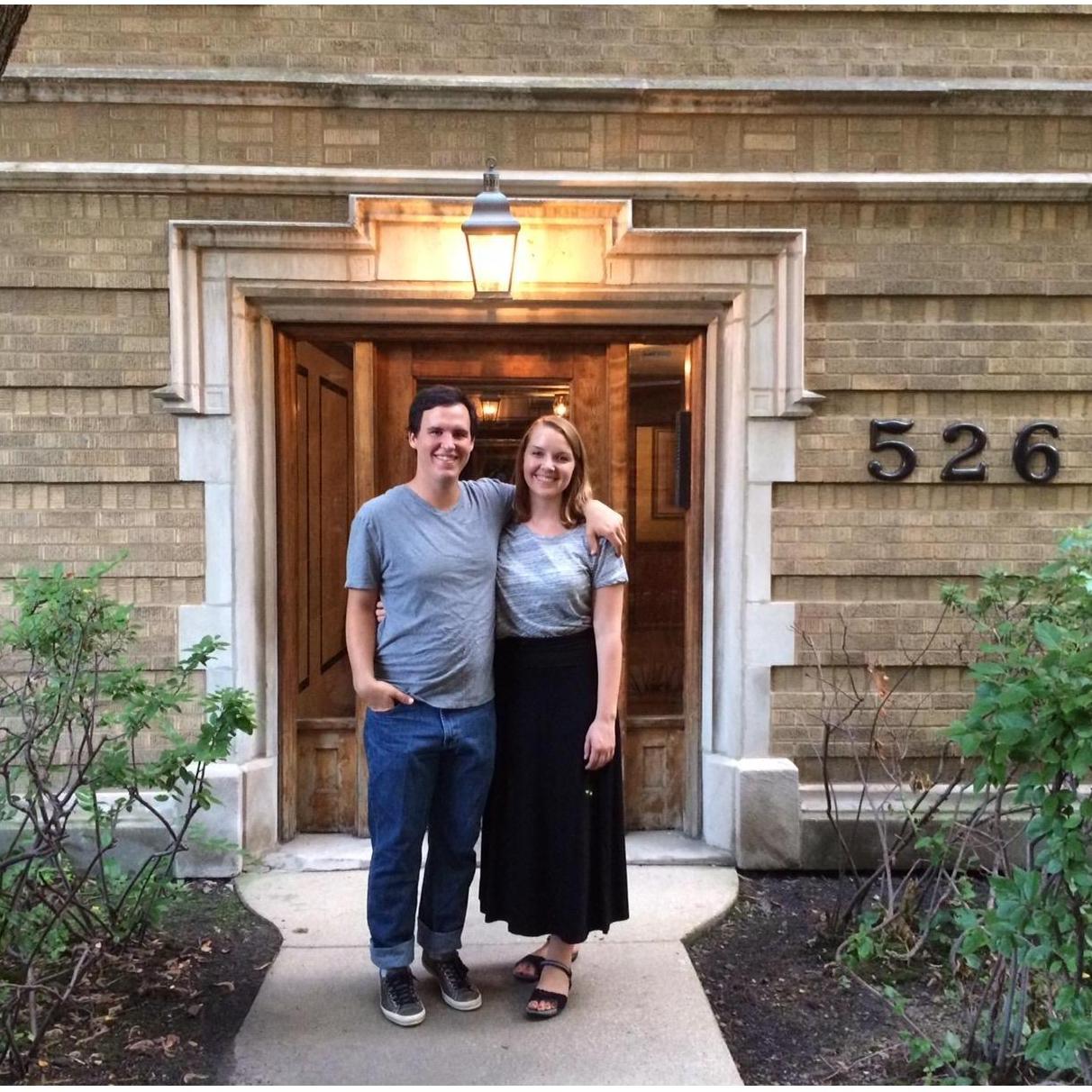 Moving into our first apartment together in Chicago, IL.