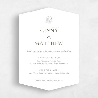 White Diamond Wedding Invitation - Morelos Classic