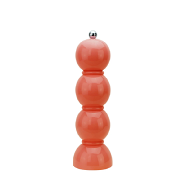 Coral Pink Bobbin Salt or Pepper Mill