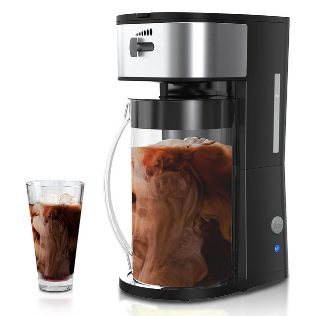 SUNVIVIPRO 3-in-1 Coffee and Tea Machine Brewing System with 2.5 Quart Pitcher, Iced Tea Maker and Iced Coffee Maker, Strength Selector, Perfect For Tea, Coffee, Lattes, Lemonade