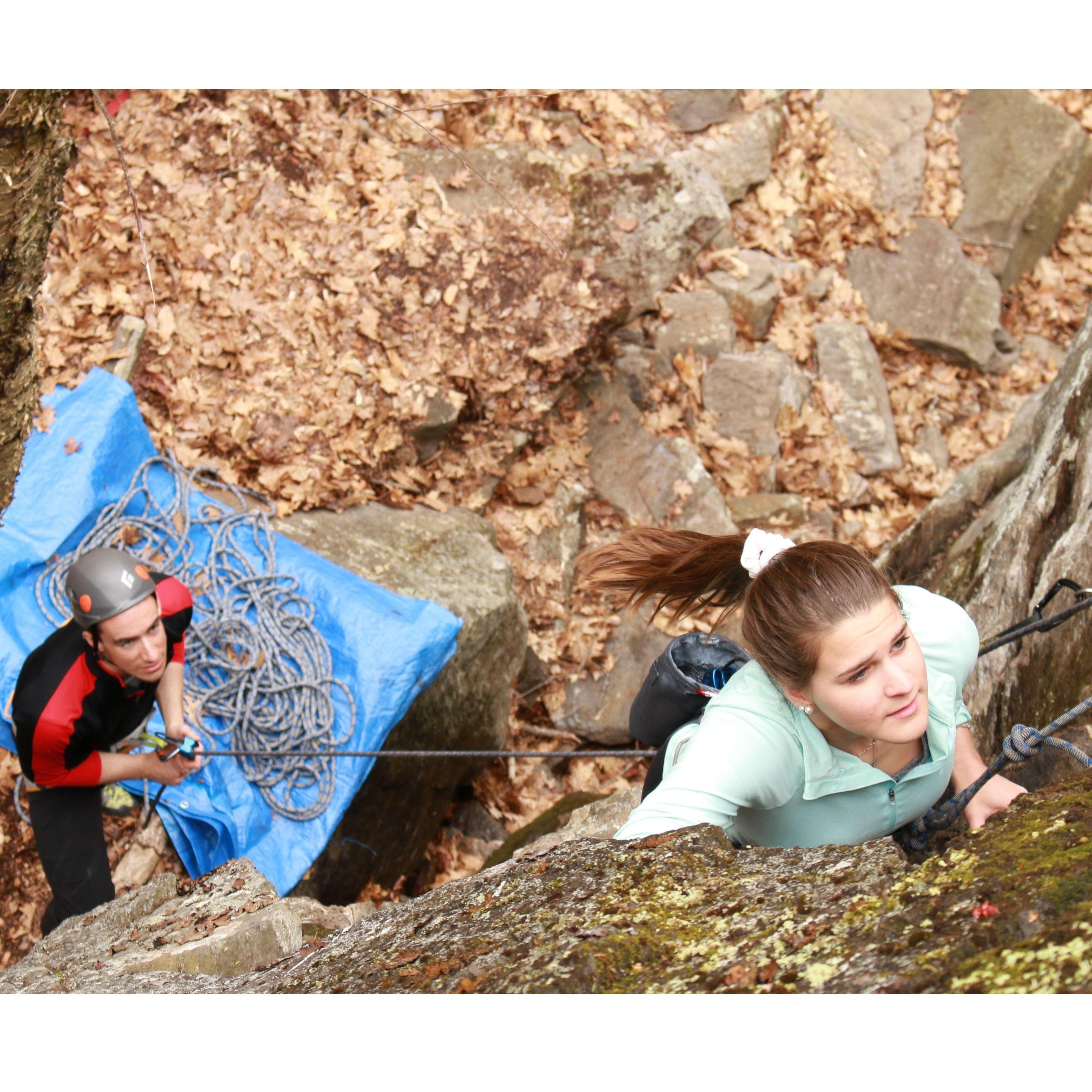 Climbing in Rumney, NH
