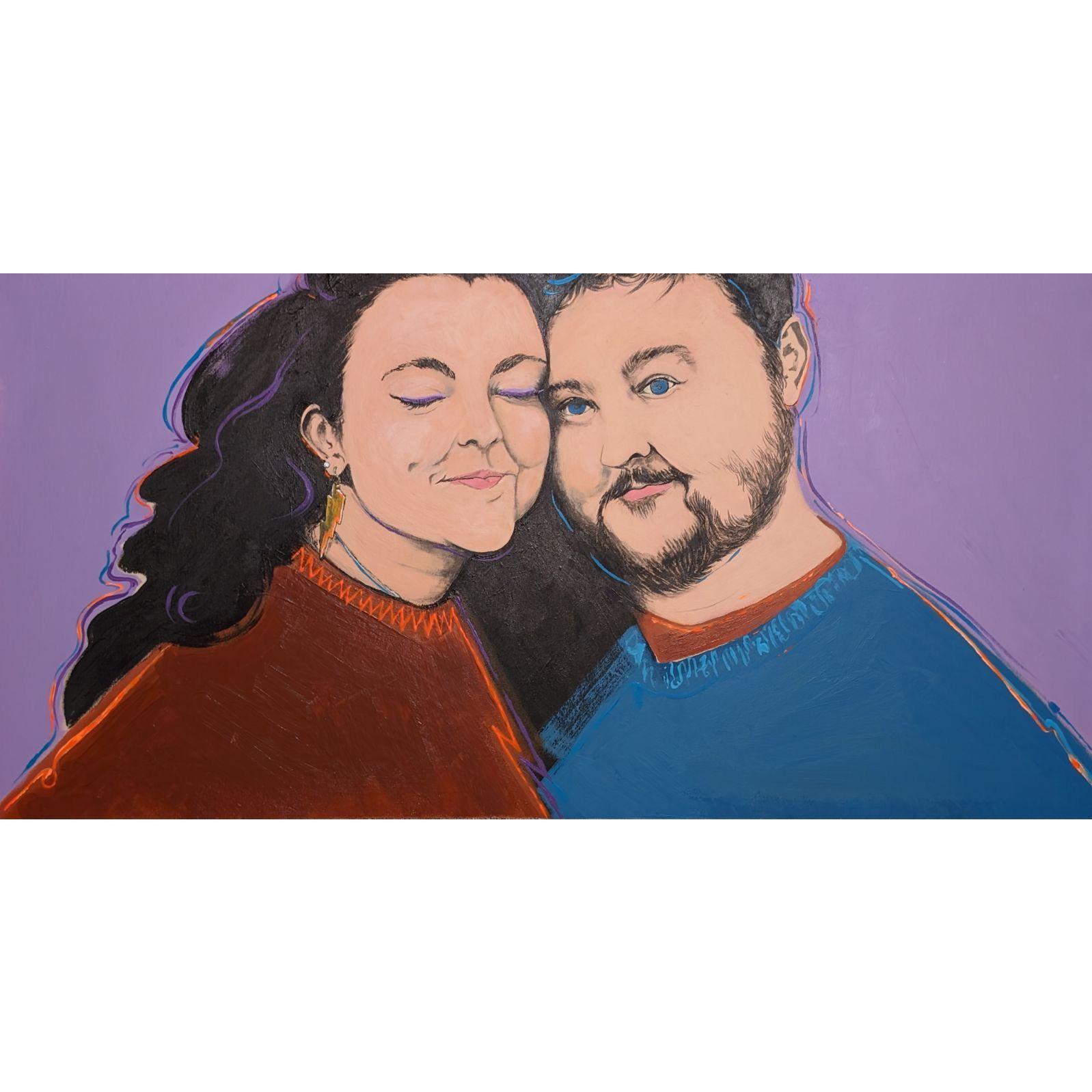 A portrait of us painted by our dear friend Lilli Stein!
