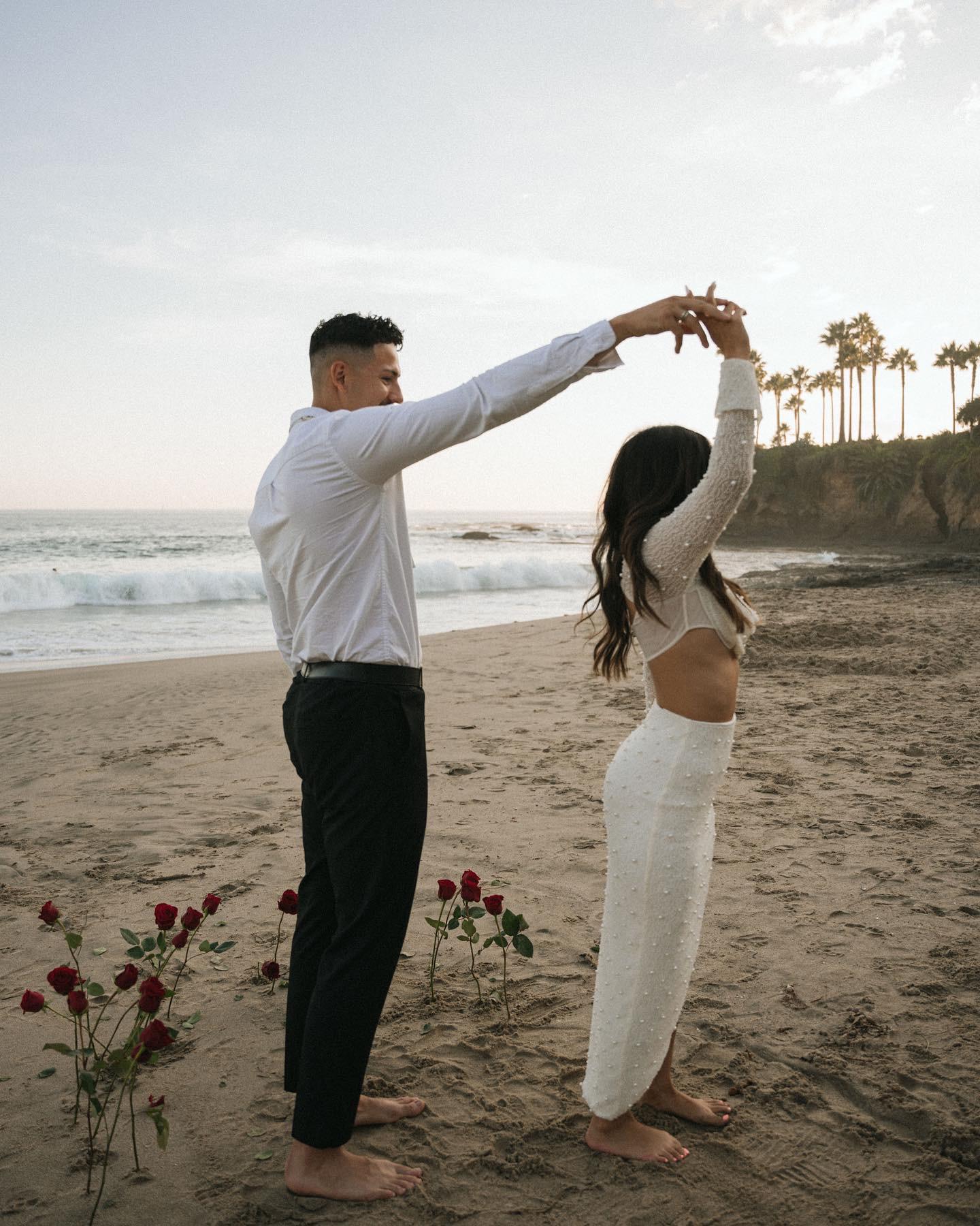 Engagement photos we won in a giveaway!! 🌹🤍💍🥹