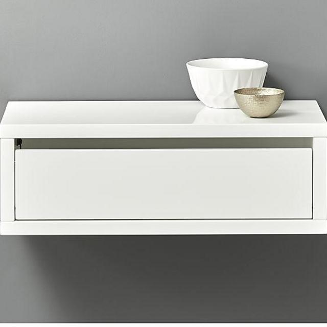 slice white wall mounted storage shelf