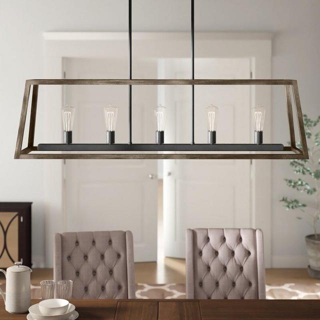 Natarsha 5 - Light Kitchen Island Linear Pendant