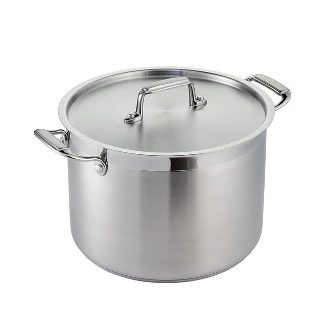 Tramontina Gourmet Stainless Steel 8-Quart Stock Pot with Lid