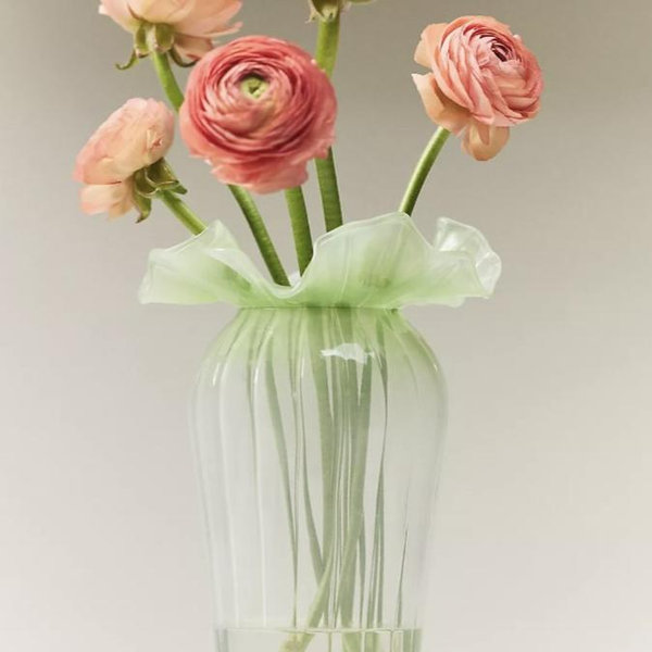Lucy Ruffle Glass Vase