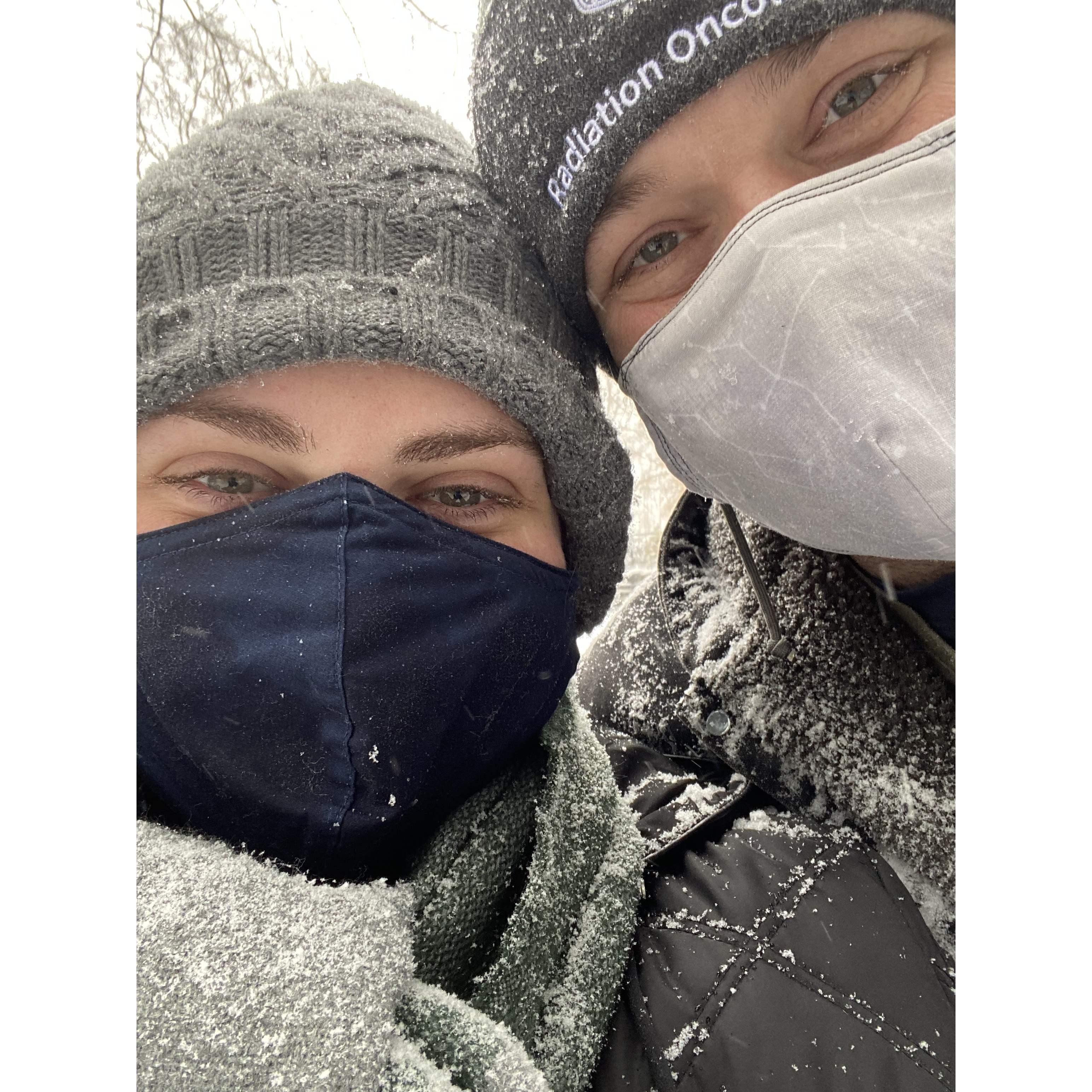 Exploring Lafayette Park after a snowstorm that lasted 3 days, February 2022