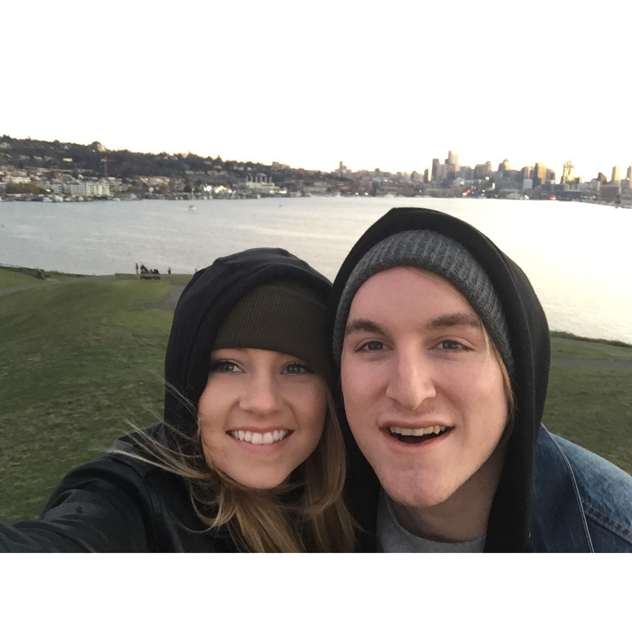 Kenzie's first time to Seattle.
