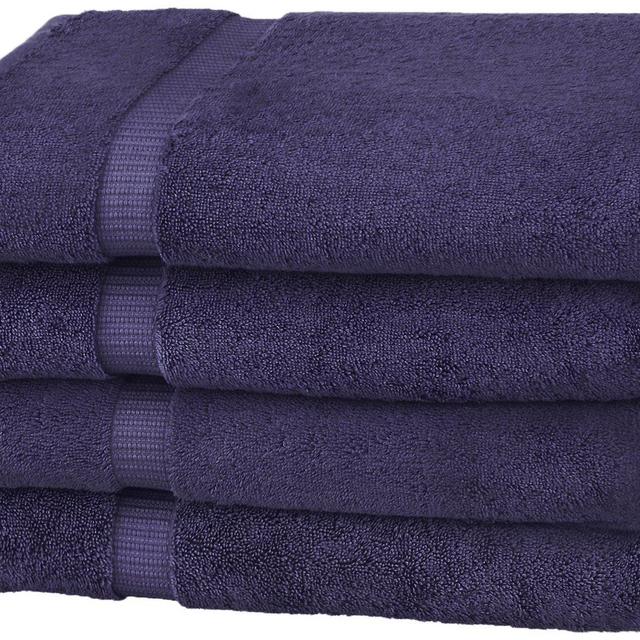 Pinzon by Amazon Collection Pinzon Organic Cotton Bath Towel (4-Pack), Navy
