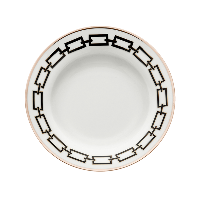 Soup plate Catene Nero, set of two