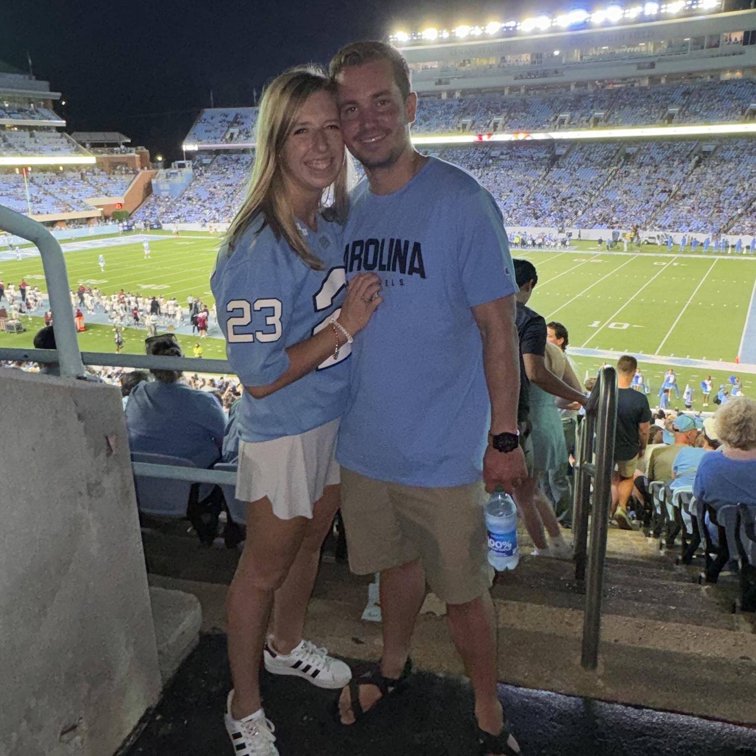 Matthew’s first UNC game! Go Heels!