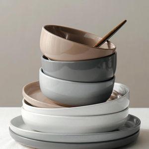 Famiware Milkyway Dinnerware Sets, 24 Piece Dish Set, Plates and Bowls Sets for 8, Multi-color