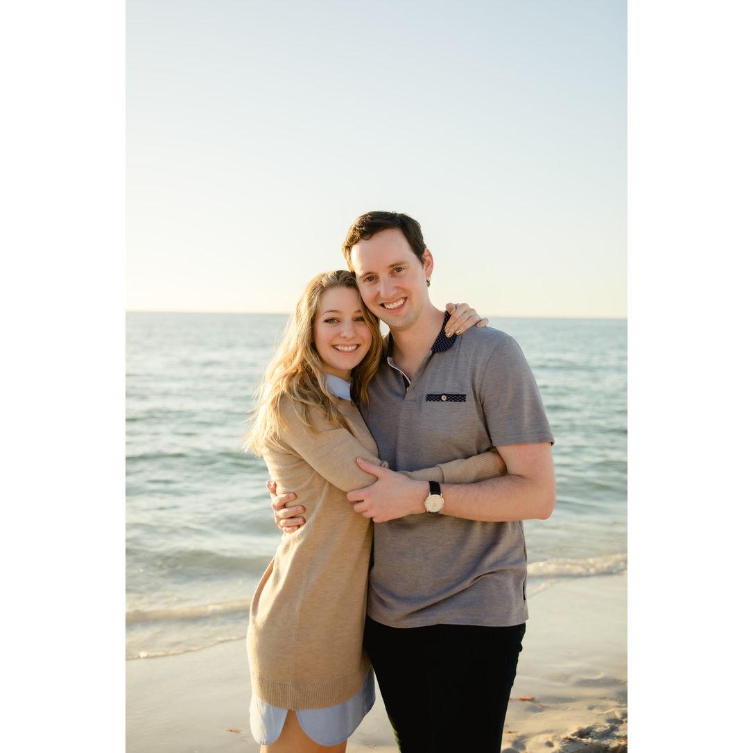 At the beach in Naples, Florida visiting Kyle's grandmother!
