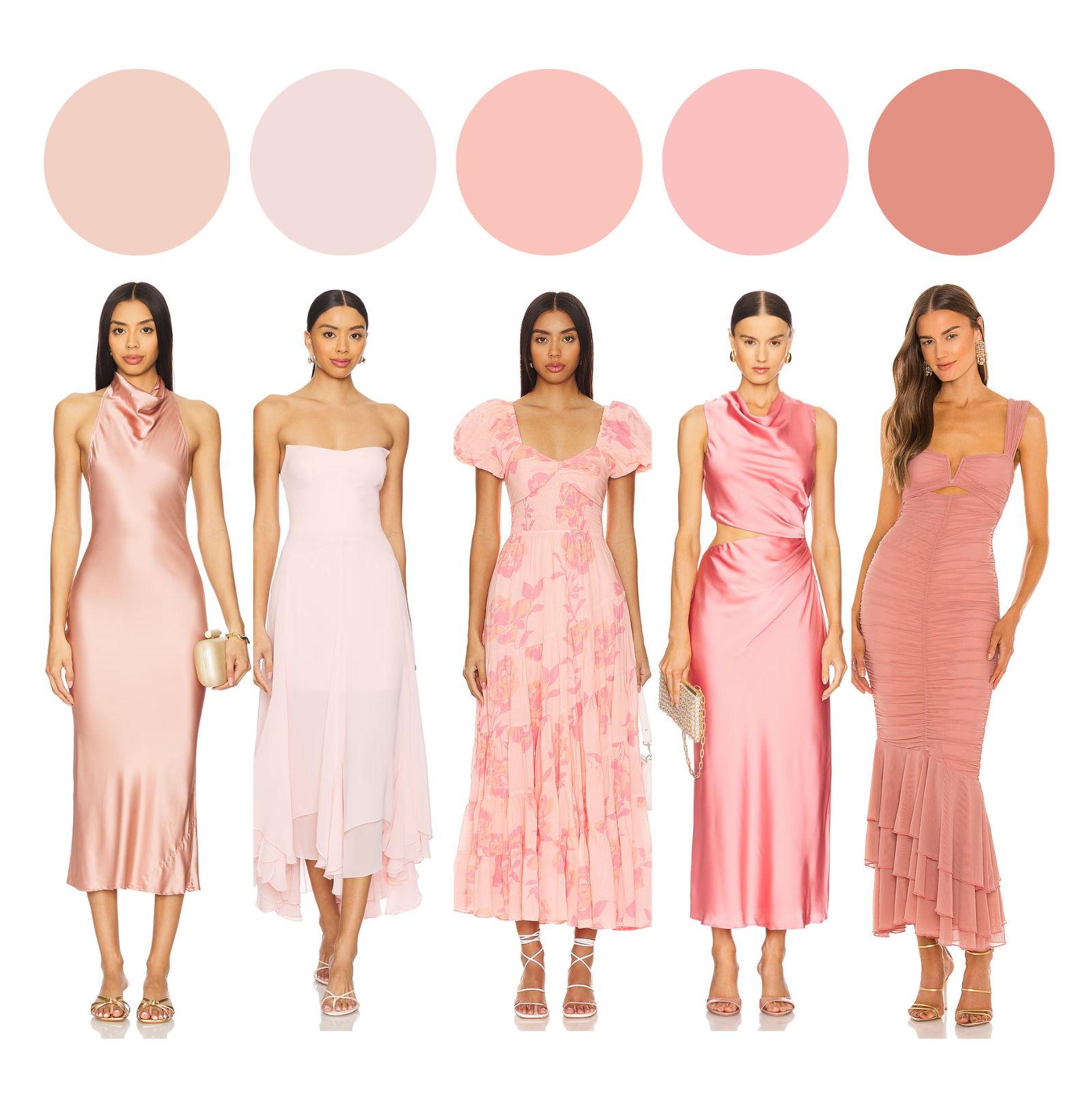 For Friends and Guests:
We request that you dress in any shade of PINK, BLUSH or CHAMPAGNE. These soft, romantic colors will complement the overall theme and add a lovely touch to our celebration.