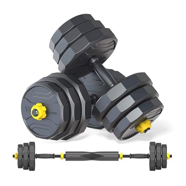Deliny Dumbbells Adjustable Weight, Weights Set for Home Gym Can Be Used As a Barbell Weight Set 2 of DumbellsWeights for Men 44/66/88 Lbs