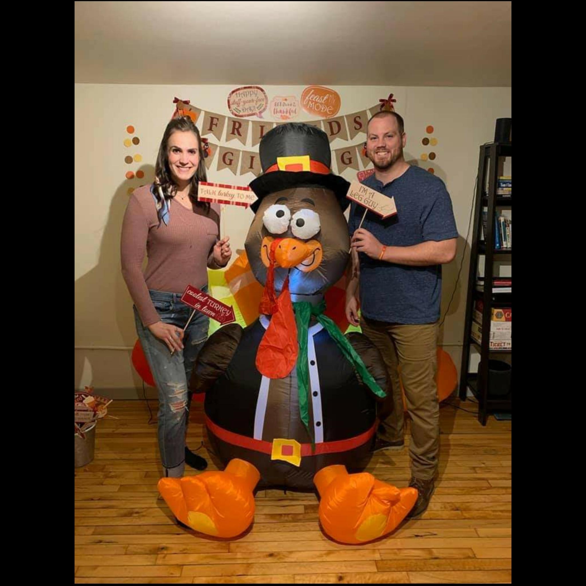 A Friendsgiving photo opp