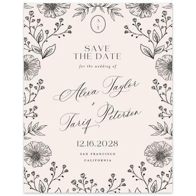 Linen, Beige Wedding Digital Save the Date - Gavina Classic