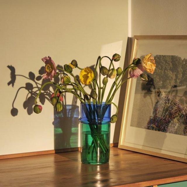 Hay Jarrón Moroccan L Vase - Blue/Green