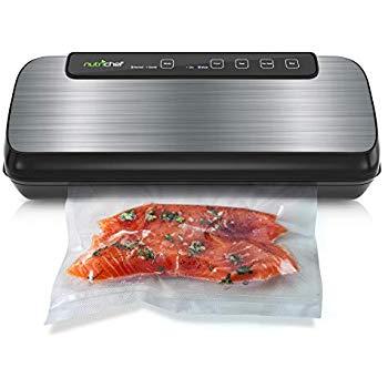 Vacuum Sealer By NutriChef | Automatic Vacuum Air Sealing System For Food Preservation w/ Starter Kit