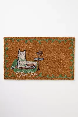 The Original Tinned Fish Candle Cat Printed Coir Doormat
