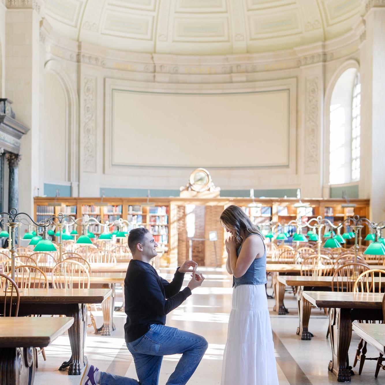 The proposal at The Boston Public Library, May 27, 2025.