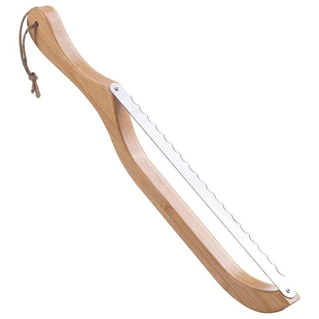 Recsrdce bread knife for homemade bread, Bread Bow Knife, Bagel Knife, 15.7" Serrated Bread Knife, Custom Slices： Resists Bending and Breaking