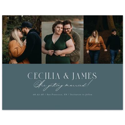 Deep Blue Spruce Wedding Digital Save the Date - Shahira Photo